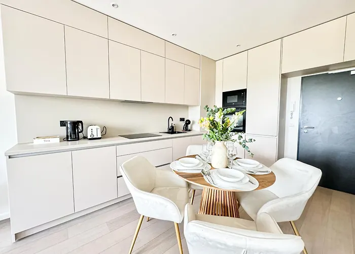 New Modern, River View Apartment Near Prague City Center